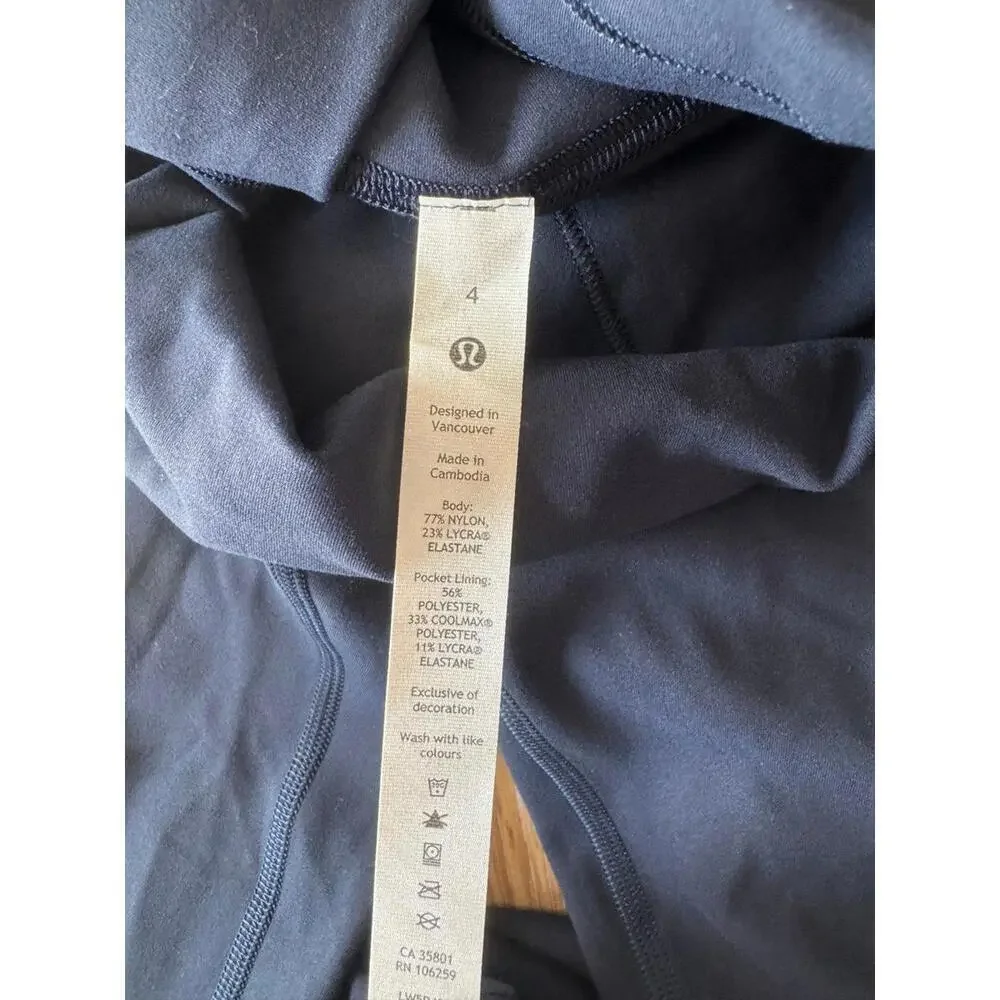 Lululemon Wunder Train High Rise 28” True Navy Size 4 NWT